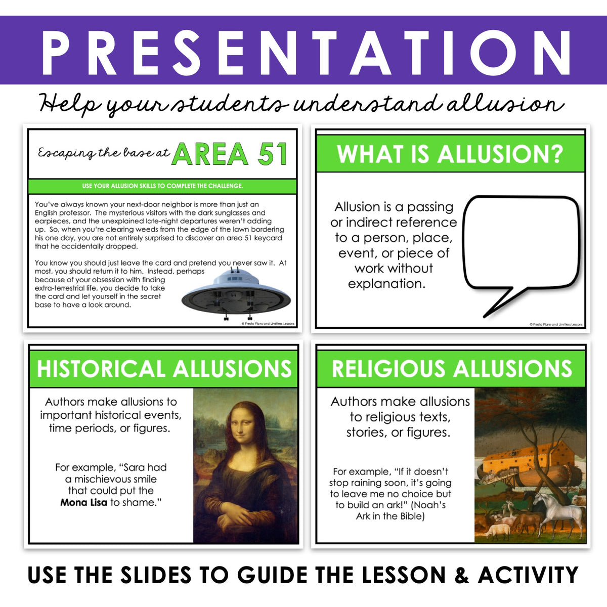 Allusions Allusion: an indirect or passing reference to some event