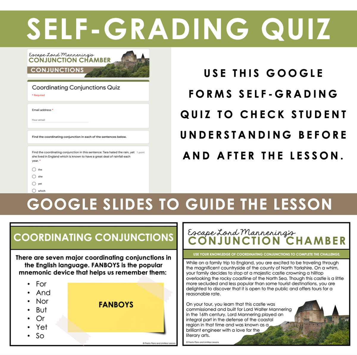 FANBOYS QUIZ on Coordinating Conjunctions