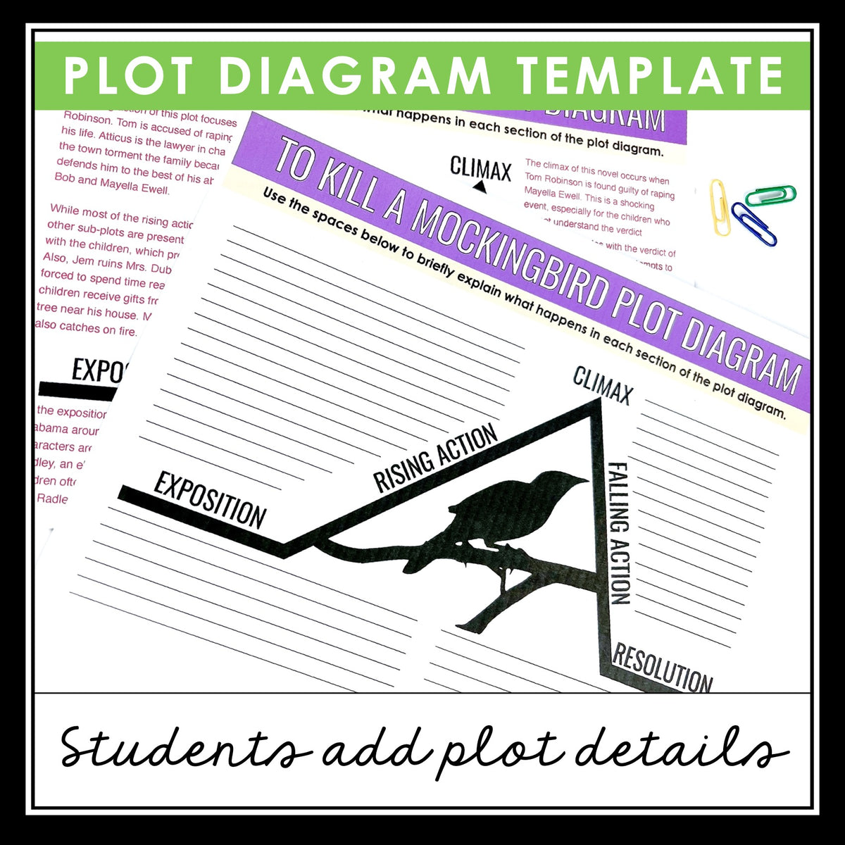 To Kill A Mockingbird Plot Diagram Assignment - Analyzing Plot Structu ...