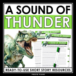 A Sound of Thunder by Ray Bradbury - Short Story Slides, Assignments, Activities