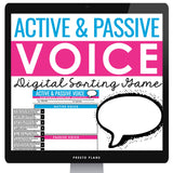 Active and Passive Voice Activity - Interactive Sorting Digital Grammar Game