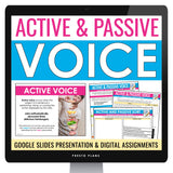 Active and Passive Voice - Digital Presentation, Grammar Assignment, and Posters