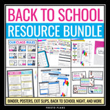 Back to School Bundle - Teacher Binder, Posters, Slides, Classroom Management