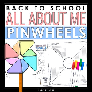 Back to School All About Me Activity - Creative First Day Pinwheel Craft