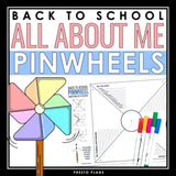 Back to School All About Me Activity - Creative First Day Pinwheel Craft