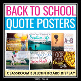 Back to School Posters - Positive Quotes Bulletin Board Classroom Display Decor