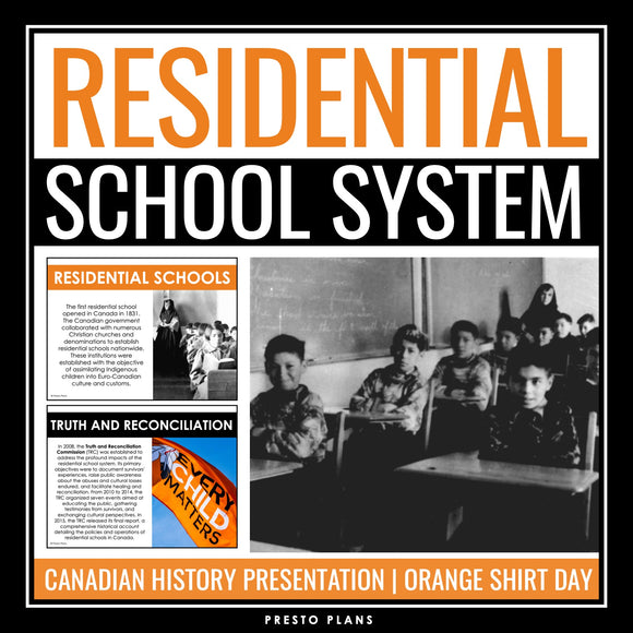 Residential School System in Canada Presentation - Orange Shirt Day Lesson