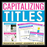 Capitalizing Titles Presentation, Assignments, and Activity - Formatting Titles