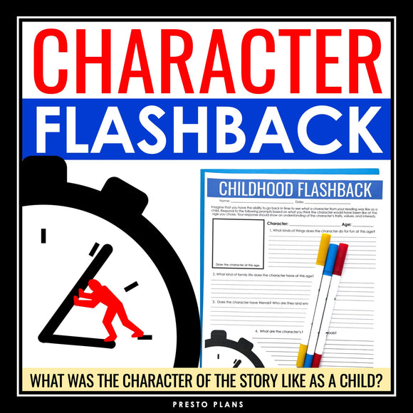 Character Analysis Assignment for Any Novel or Short Story - Childhood Flashback