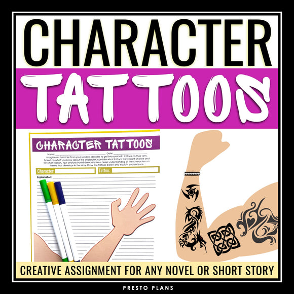 Character Analysis Assignment Any Novel or Short Story - Tattoo a Character