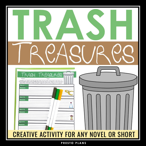 Character Analysis Assignment Any Novel or Short Story - Trash Treasures