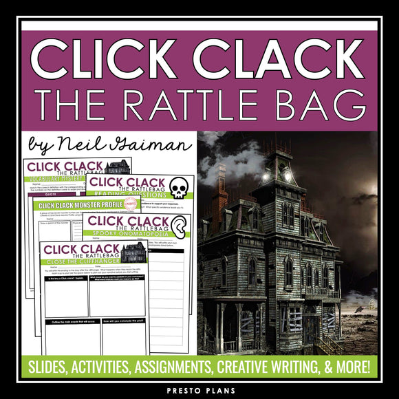 Click Clack the Rattlebag by Neil Gaiman - Short Story Unit Lesson & Activities