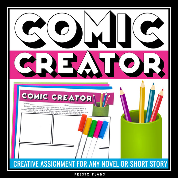 Comic Writing Assignment for Any Novel or Short Story - Drawing a Scene