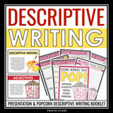 Descriptive Writing Activities - Imagery and Figurative Language Popcorn Writing