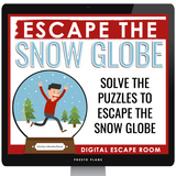 Christmas Digital Escape Room Winter Holiday Team Builder Escape the Snow Globe