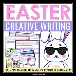 Easter Writing Prompts Activities and Student Gift Holiday Bookmarks