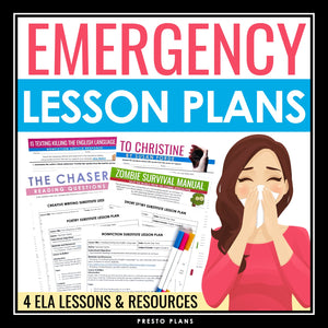 Emergency Lesson Plans - Middle and High English - Poetry, Reading, and Writing