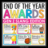 End of the Year Awards - Gen Z Slang Edition Student Awards Certificates