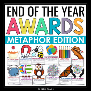 End of the Year Awards - Metaphor Edition Student Award Certificates