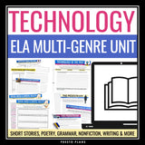 English Multi-Genre Unit Technology - Short Stories, Poetry, Nonfiction, Writing