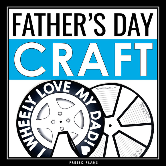 Father's Day Activity -  Interactive Wheel Craft Assignment for Father's Day