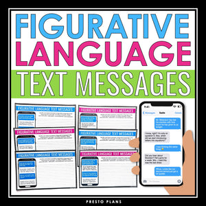 Figurative Language Activity - Literary Devices in Text Messages Assignments