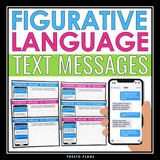 Figurative Language Activity - Literary Devices in Text Messages Assignments