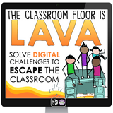 Escape Room - The Classroom Floor is Lava Digital Breakout Game Team Building