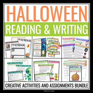 Halloween Reading and Writing Activities and Assignments Creative Bundle