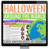 Halloween Around the World Reading Comprehension - Digital Assignments