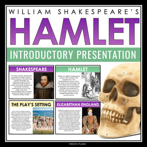 Hamlet Introduction Presentation - Discussion, Shakespeare Biography, & Context