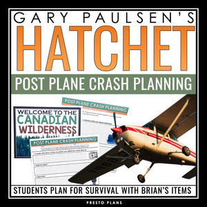 Hatchet Activity - Plane Crash Survival Assignment for Gary Paulsen's Novel