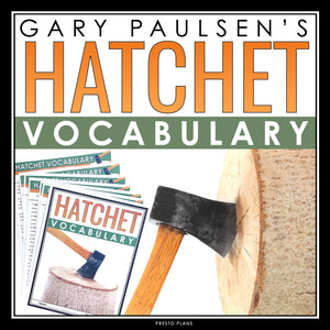 Hatchet Vocabulary Booklet, Presentation, and Answer Key with Definitions