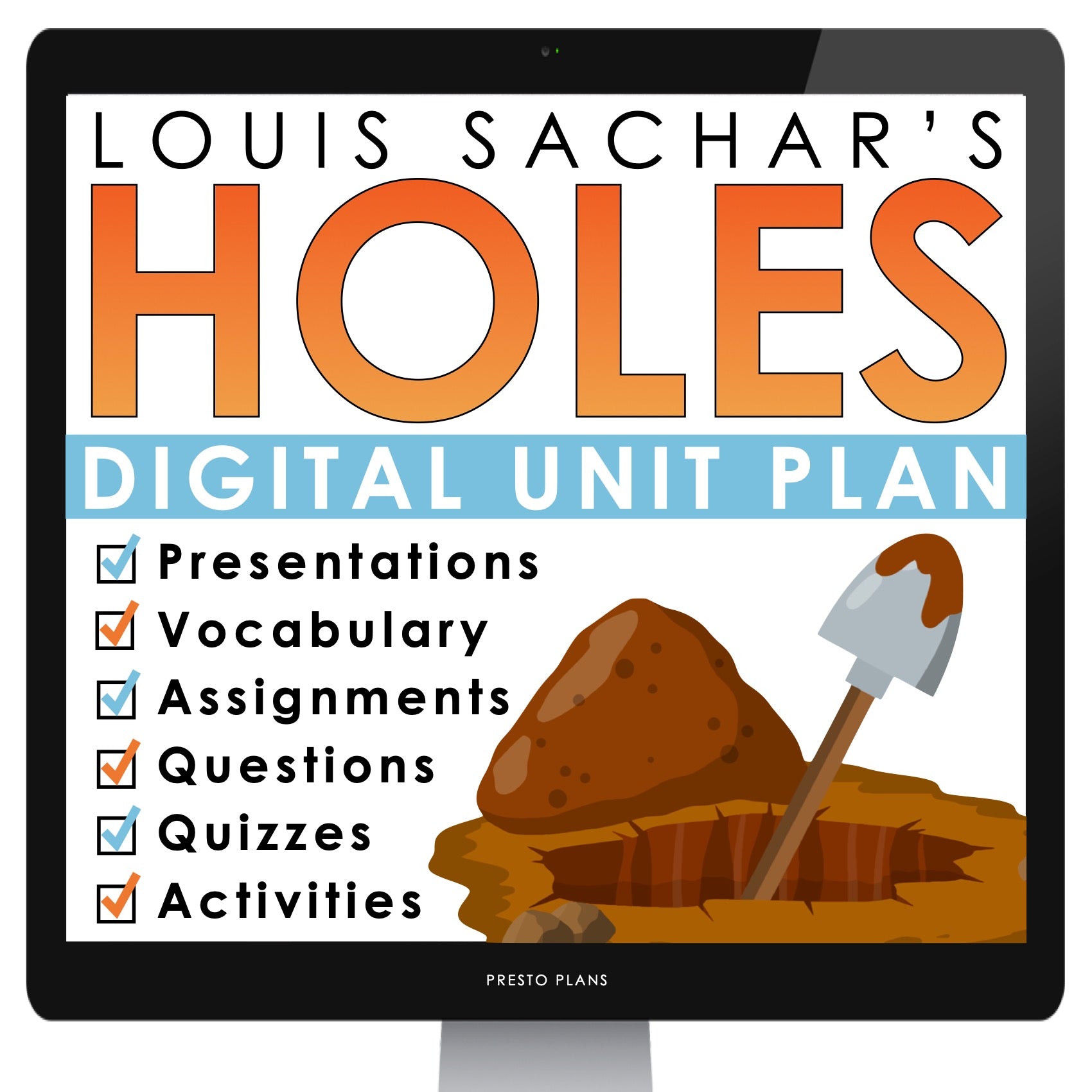 No Prep Novel Study: Holes by Louis Sachar (Print + DIGITAL)