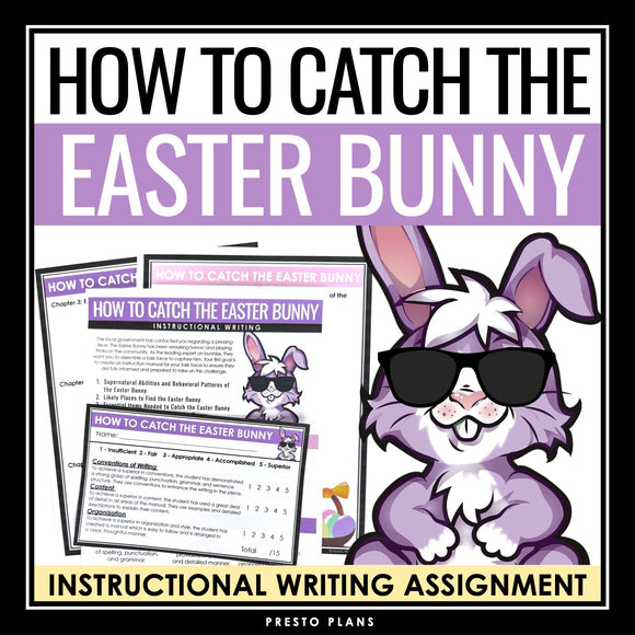 Easter Writing Assignment - How To Catch the Easter Bunny Instructional Writing