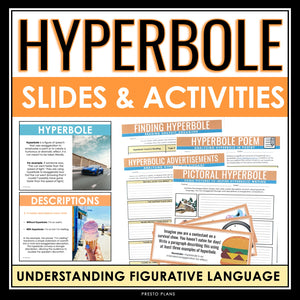 Hyperbole Activities, Assignments, Slides Literary Devices & Figurative Language