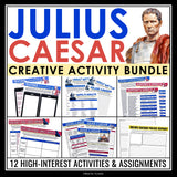Julius Caesar Activity Bundle - Creative Activities & Assignments Shakespeare