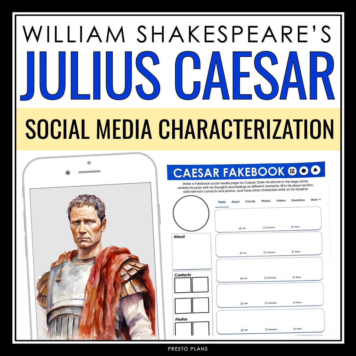 Julius Caesar Character Assignment - Caesar's Social Media Page - Shak ...