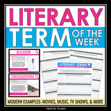 Literary Devices - Weekly Figurative Language, Story Elements, & Literary Terms