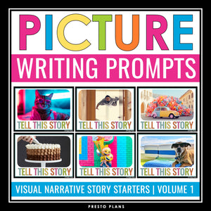 Narrative Writing Prompts - Pictures & Photos Cards for Creative Writing - Vol 1