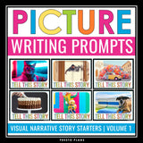 Narrative Writing Prompts - Pictures & Photos Cards for Creative Writing - Vol 1