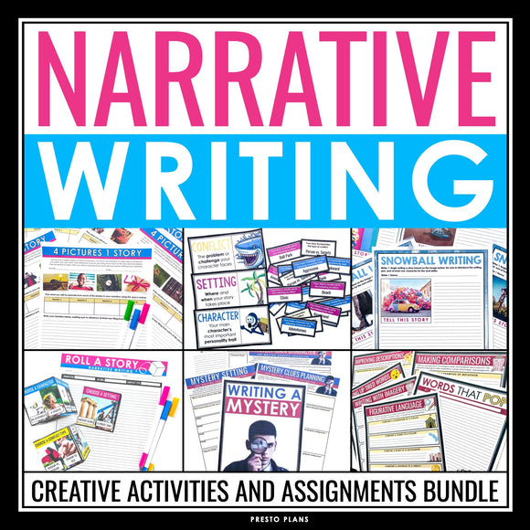 Narrative Writing Activities and Assignments - Creative Writing Resources Bundle