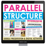 Parallel Structure Grammar Digital Lesson, Slides, Activities, and Assignments