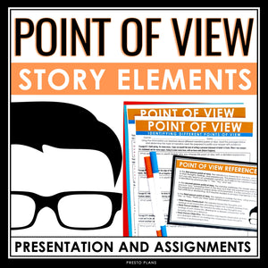 Point of View Lesson - Presentation, Handout, and Story Elements Assignment