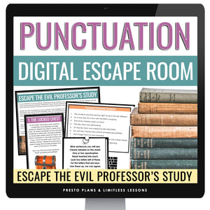 Punctuation Escape Room Bell Ringers - Comma, Semi-Colon, Apostrophe - Digital