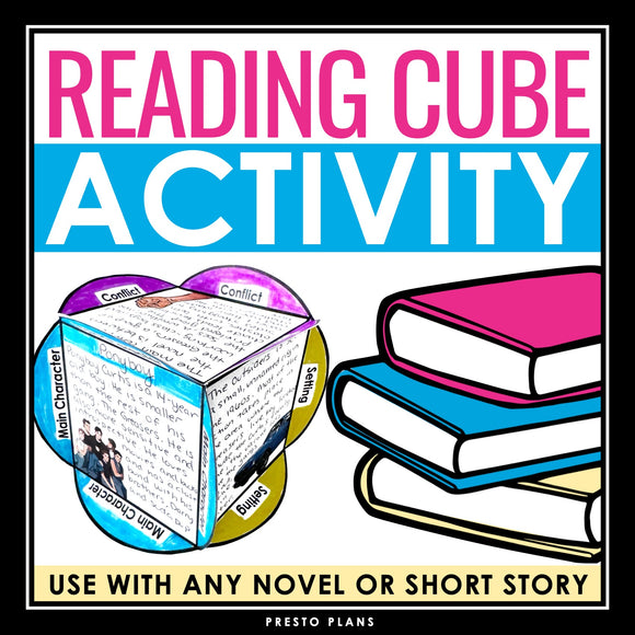 Short Story or Novel Fiction Assignment - Reading Cube Craft Hands On Activity