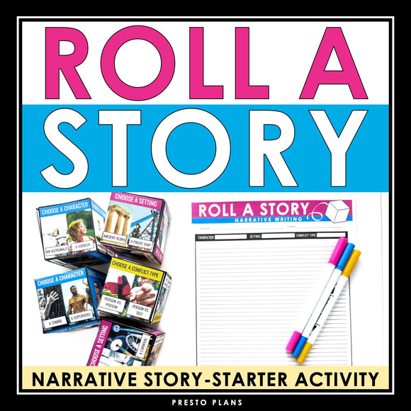 Narrative Writing Story Starter Prompts Activity - Roll a Story Creative Writing