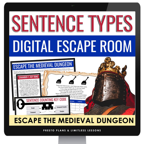 Sentence Types Escape Room Bell Ringers - Digital Sentence 