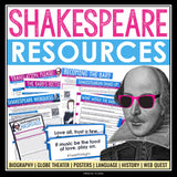 Shakespeare Introductory Resources - Slides, Activities, Assignments, & Posters