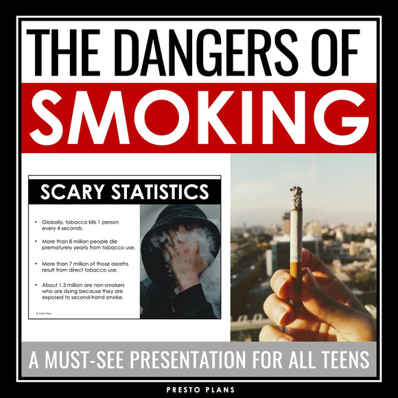 Smoking Health Presentation - Dangers of Smoking Cigarettes Slideshow Lesson